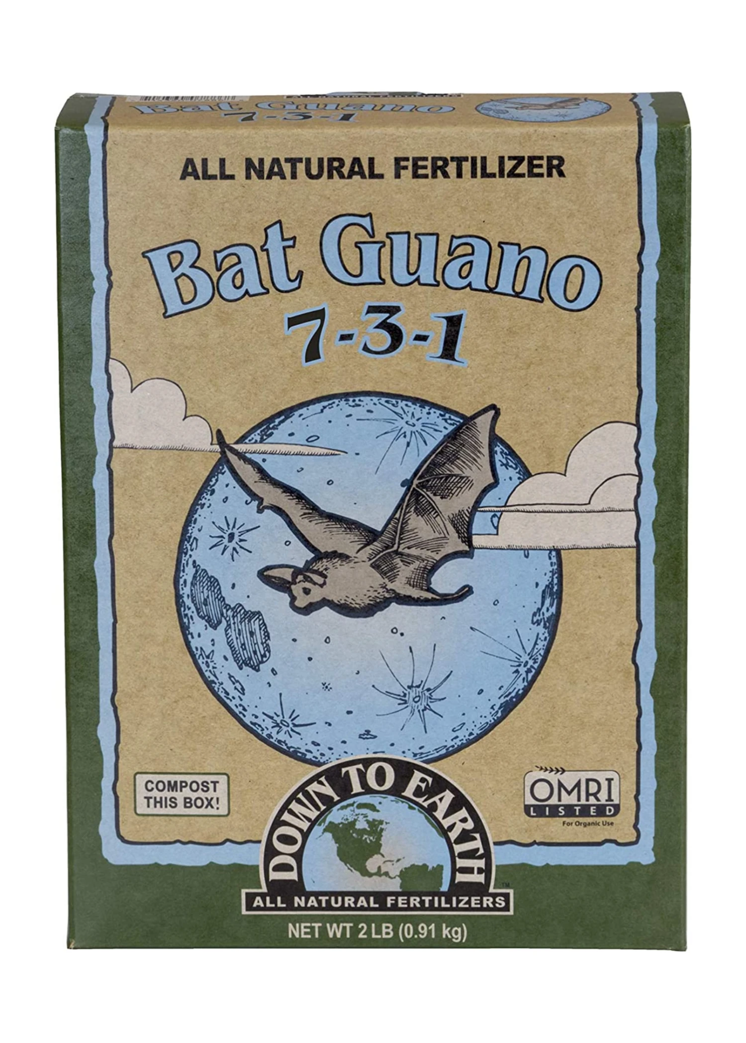 Bat Guano 7-3-1 Organic Fertilizer, 2lb 2 Bat Guano 7-3-1 Organic Fertilizer, 2lb - Image 2