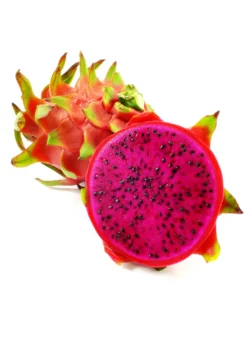 Dragon Fruit, Red 'Tricia' (Hylocereus Polyrhizus) -Sow Exotic Shop Hylocereus polyrhizus red tricia dragon fruit cut open